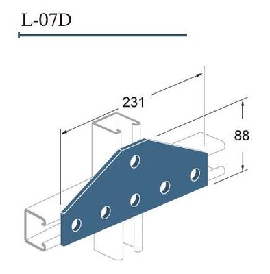 kaufen 4 Löcher 5 Löcher 6 Löcher Tee Gusset Platte Stützkanal Fittings Zubehör online manufacture